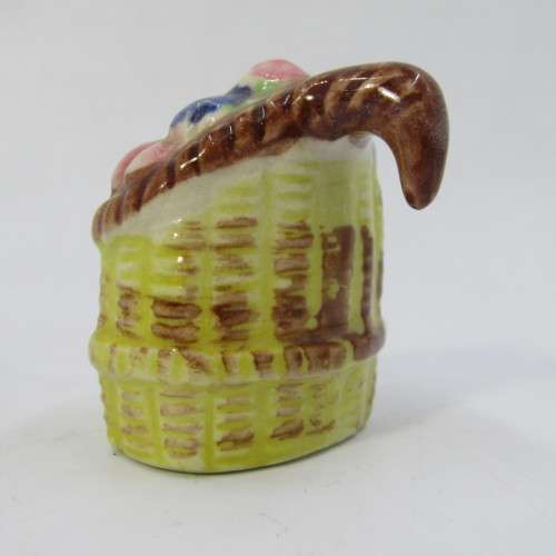 Vintage porcelain donkey with flower basket salt and pepper shakers