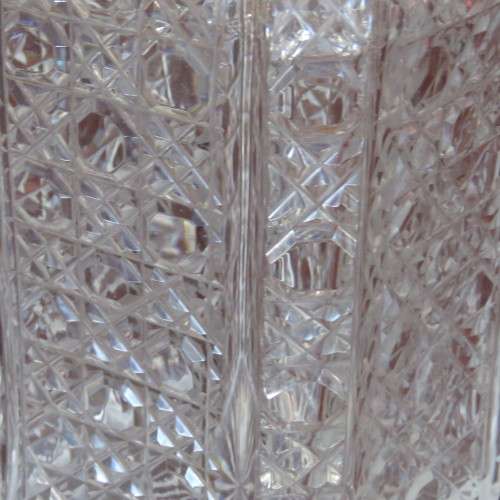 Vintage heavy glass decanter - some chips