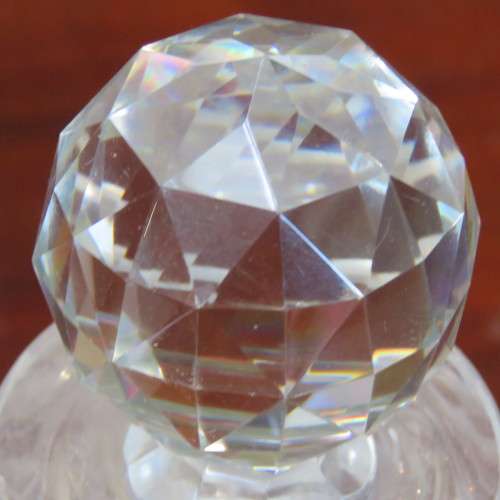 Vintage heavy glass decanter - some chips