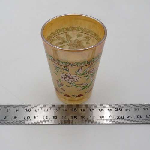 Lot of 6 vintage oriental carnival glass glasses