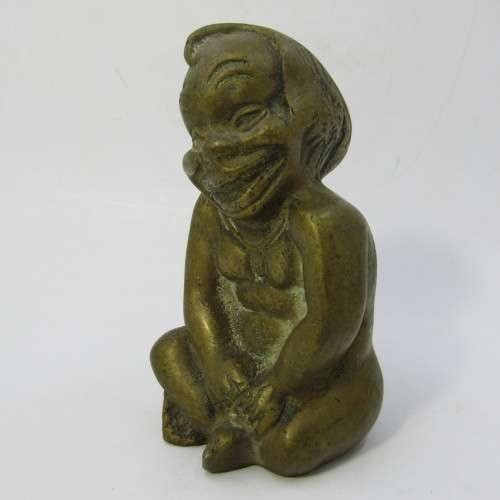 Vintage brass pixie figurine