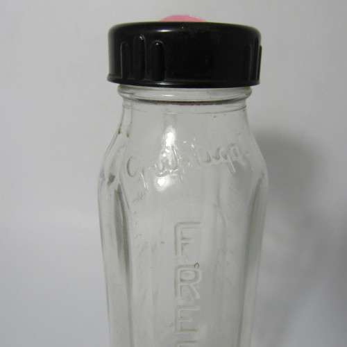 Vintage Freflo glass baby bottle made in Birmingham