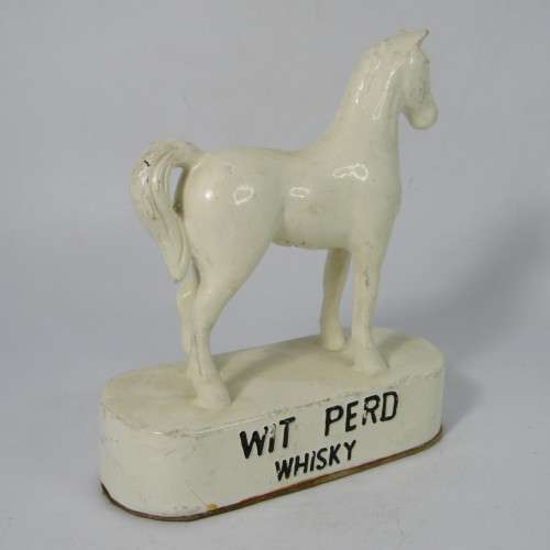 Vintage White Horse Scotch Whiskey horse figurine