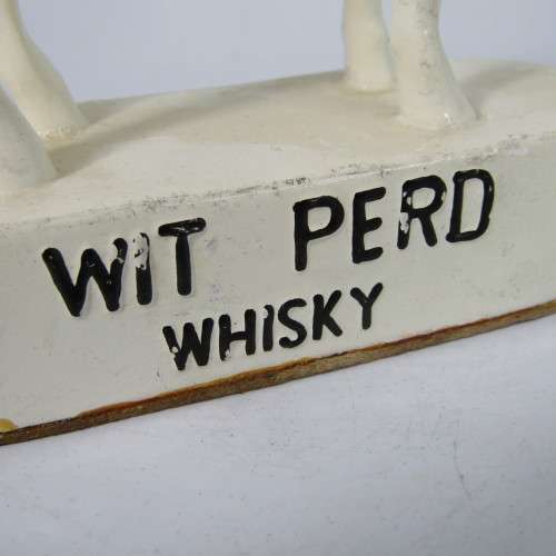 Vintage White Horse Scotch Whiskey horse figurine