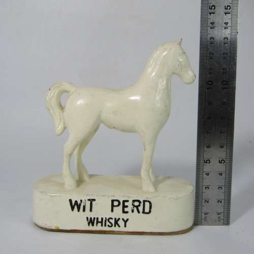 Vintage White Horse Scotch Whiskey horse figurine