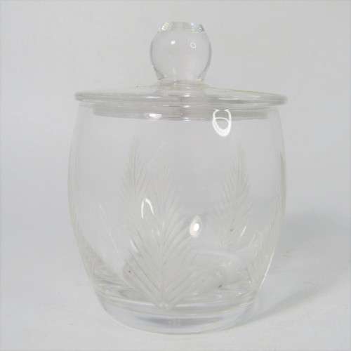 Vintage cut glass sugar bowl