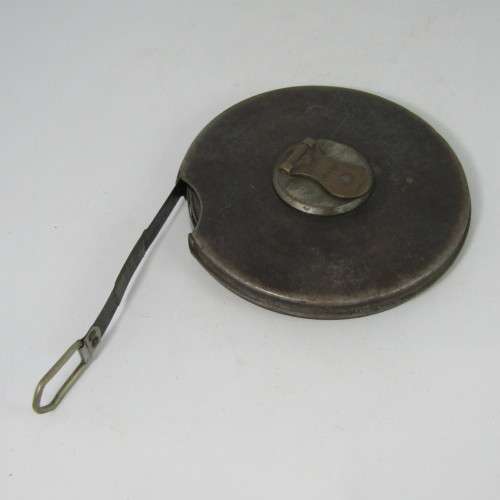 Vintage John Rabone and Sons 100ft No. 435 metal measuring tape