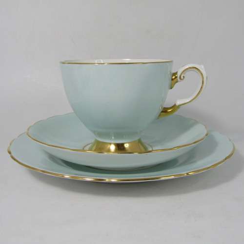 Vintage Light Blue Tuscan porcelain trio