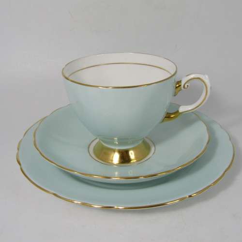 Vintage Light Blue Tuscan porcelain trio