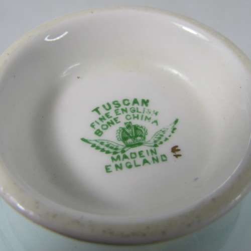 Vintage Light Blue Tuscan porcelain trio