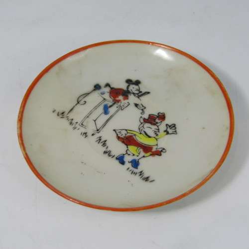 Vintage Childs Coffee set trio with Mickey Mouse picture