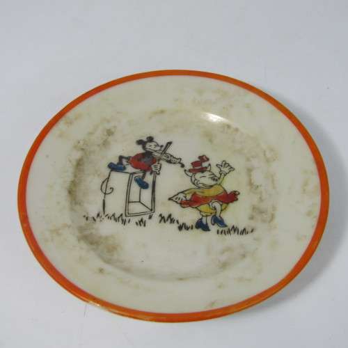 Vintage Childs Coffee set trio with Mickey Mouse picture