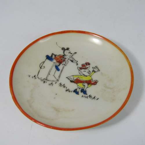 Vintage Childs Coffee set trio with Mickey Mouse picture