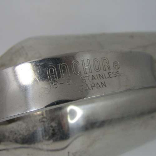 Vintage Anchor stainless steel urine vessel - Military Hospital use - numbered 18-970-1998