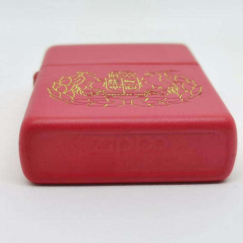 Original Red Zippo with SADF Sergeant Major crest