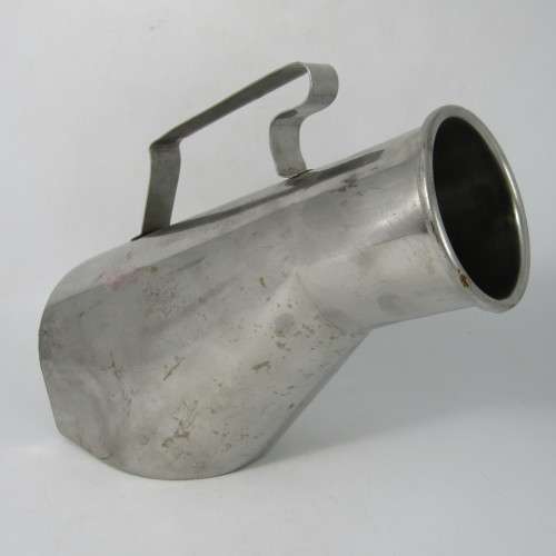 Vintage stainless steel urine vessel - Military Hospital use - 18-970-1998