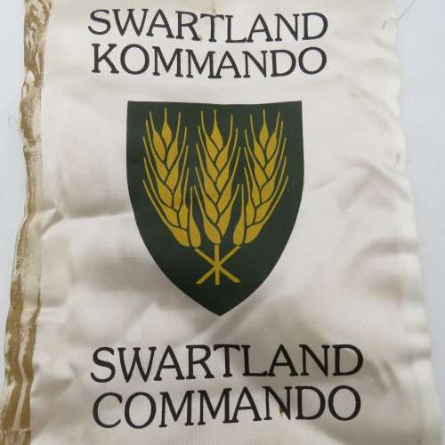 SADF Swartland Commando souvenir flag - damaged