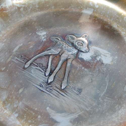 Vintage Bambi porridge bowl and spoon in original box marked 1960WDP - LW90