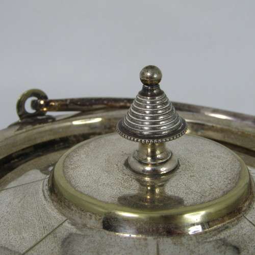 Antique Soap dish - wood and silver plated metal