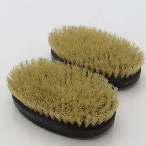 Pair of real ebony wood clothes brushes