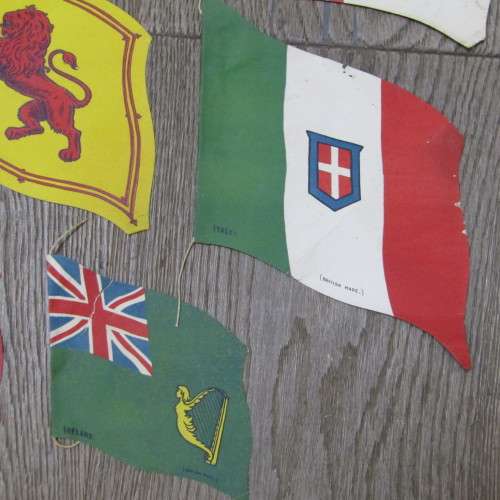 Lot of 14 larger bunting paper flags - vintage