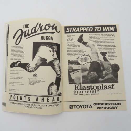 WP Rugby official programme - WP vs Free State - 17 June 1989