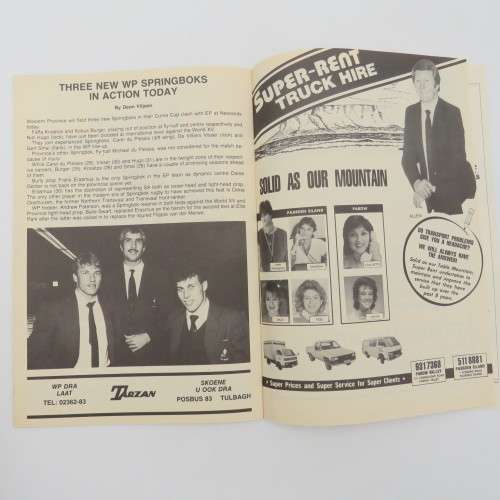 WP Rugby official programme - WP vs EP - 09 Sept 1989