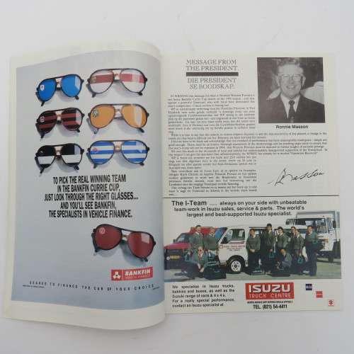 WP Rugby official programme - Norwich Life WP vs Xerox Transvaal - 25 Sept 1993