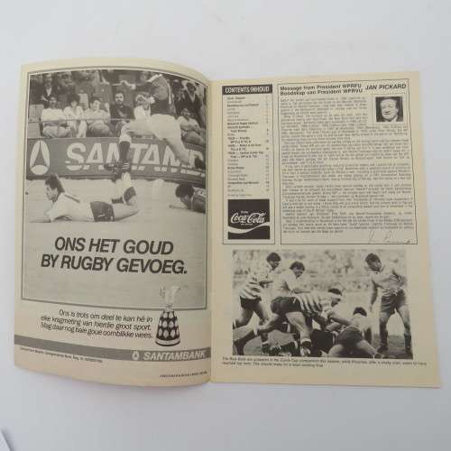 WP Rugby official programme - WP vs Northern Transvaal - 07 Oct 1989