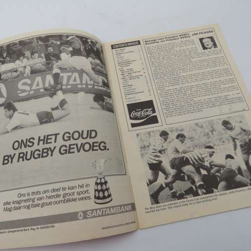 WP Rugby official programme - WP vs Northern Transvaal - 07 Oct 1989