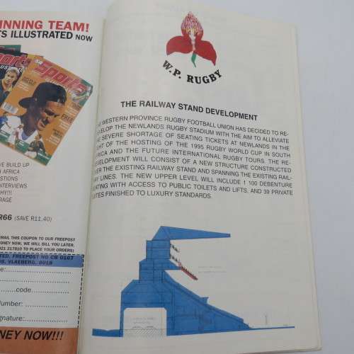WP Rugby official programme - Norwich Life WOP vs Minolta OFS - 13 Aug 1994