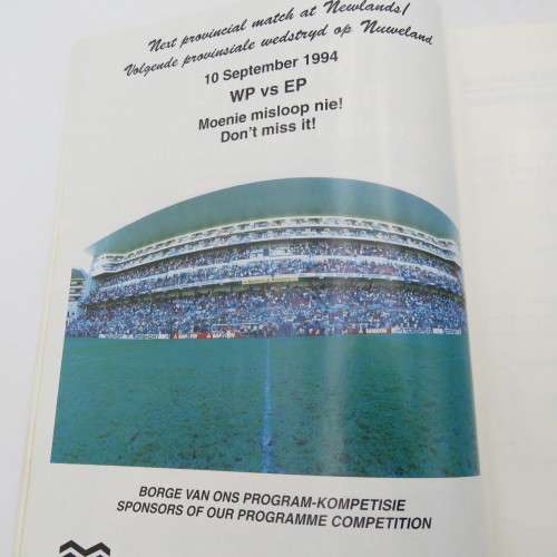 WP Rugby official programme - Norwich Life WOP vs Minolta OFS - 13 Aug 1994