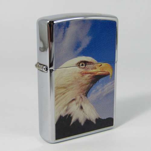 Original Stainless Steel Zippo with Eagle printing - excellent condition
