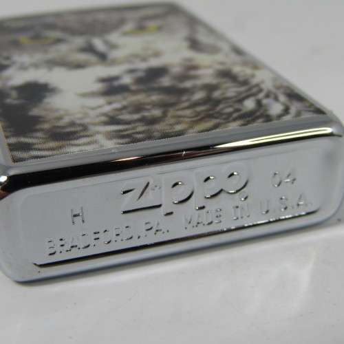 Original Stainless Steel Zippo with Owl printing - excellent condition