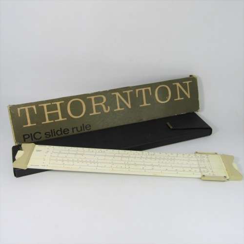 Thorton PIC slide ruler - vintage - excellent condition - in case with instructions