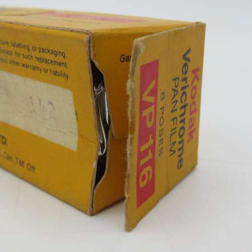 Kodak verichrome pan VP116 film in box plus spool - expired in March 1976