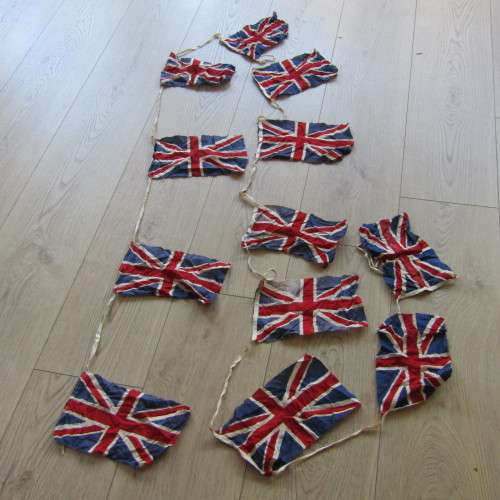 String of British banting flags