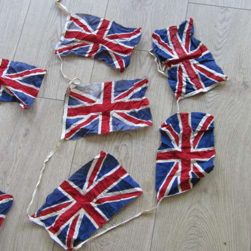 String of British banting flags