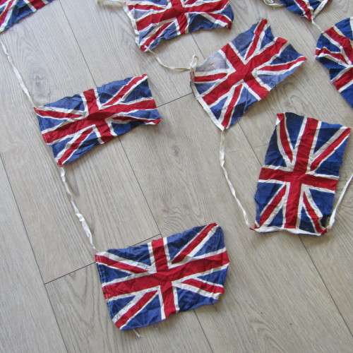 String of British banting flags