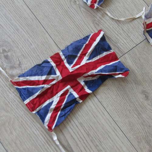 String of British banting flags