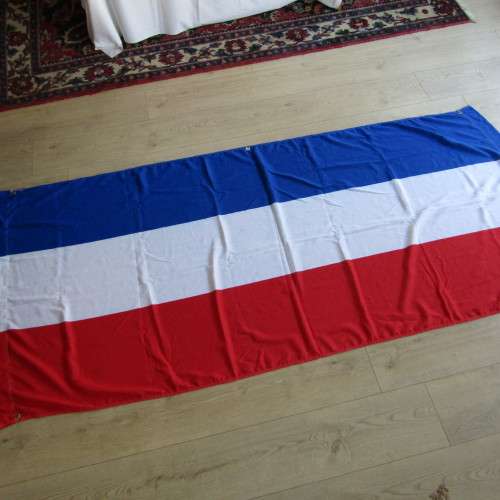 Blue, White and Red banner flag - very long - 206 x 119cm
