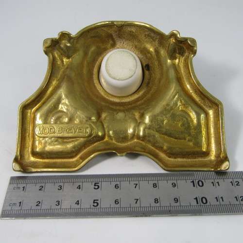 Small vintage brass fountain pen station