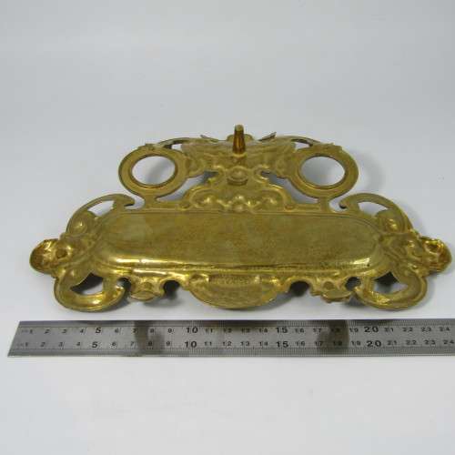 Vintage brass fountain pen stand