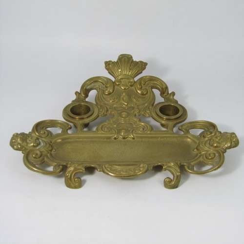 Vintage brass fountain pen stand