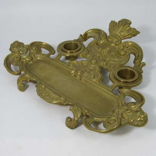 Vintage brass fountain pen stand