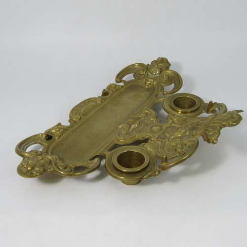 Vintage brass fountain pen stand