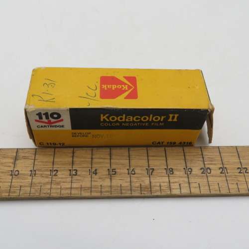 Kodacolor 2 110 cartridge film - unused - expired Nov 1975