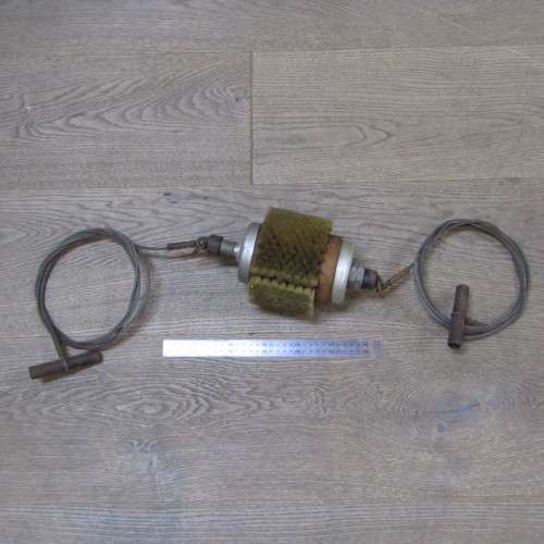 WW2 and later 25 pounder 88mm canon barrel cleaner with cables