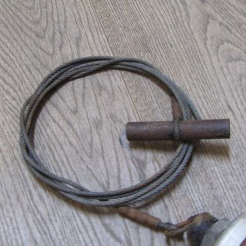WW2 and later 25 pounder 88mm canon barrel cleaner with cables