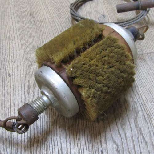 WW2 and later 25 pounder 88mm canon barrel cleaner with cables